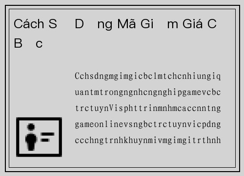 Cách Sử Dụng Mã Giảm Giá Cờ Bạc