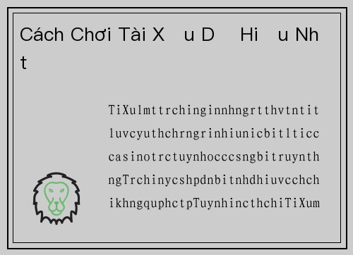 Cách Chơi Tài Xỉu Dễ Hiểu Nhất