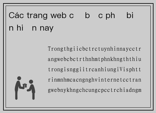 Các trang web cờ bạc phổ biến hiện nay