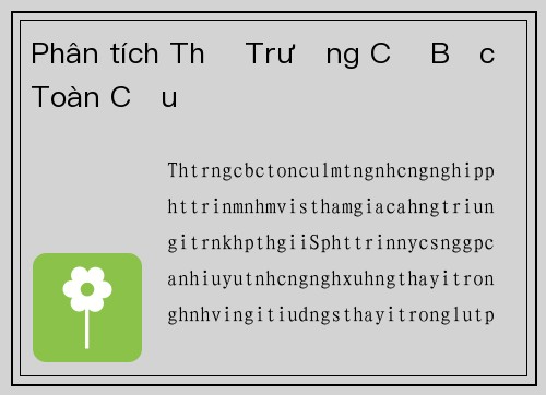 Phân tích Thị Trường Cờ Bạc Toàn Cầu