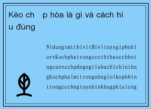 Kèo chấp hòa là gì và cách hiểu đúng