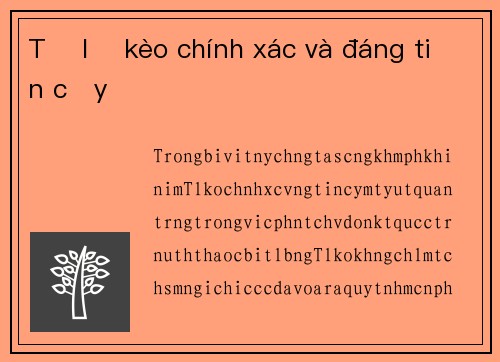 Tỷ lệ kèo chính xác và đáng tin cậy