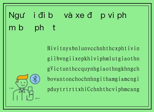 Người đi bộ và xe đạp vi phạm bị phạt
