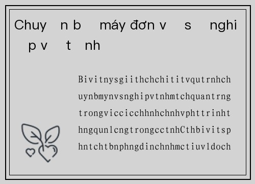 Chuyển bộ máy đơn vị sự nghiệp về tỉnh