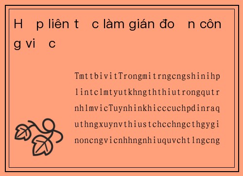 Họp liên tục làm gián đoạn công việc
