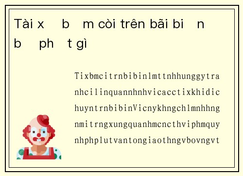 Tài xế bấm còi trên bãi biển bị phạt gì